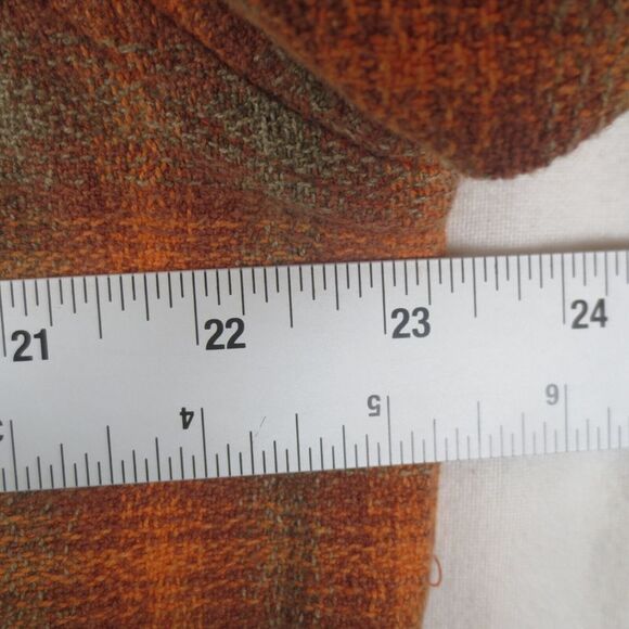 Quicksilver Shirt Jacket Mens XL Orange Plaid Woven Light Workwear Skater Surfer - Picture 9 of 11